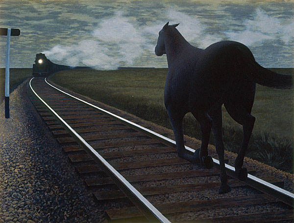 Alex Colville, 1954 Horse and Train